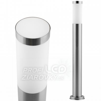 Vonkajšie záhradné svietidlo stĺpikové E27 Lilium Lumiled - 90cm - silver