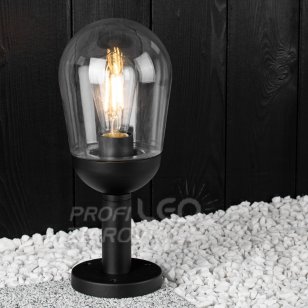 Záhradná lampa OVALIS LUMILED - E27 - Čierna -37cm 