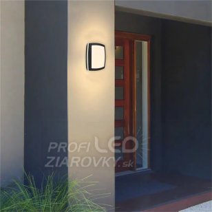 Záhradné svietidlo nástenné 2x E27 štvorcové LARIS LUMILED - čierne