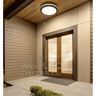 Záhradné nástenné svietidlo LARIS LUMILED - 2x E27 - okrúhle - čierna