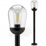 Záhradná lampa OVALIS LUMILED - E27 - Čierna -100cm