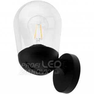 Záhradná nástenná lampa OVALIS LUMILED - E27 - Čierna 