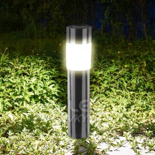Záhradné solárne LED svietidlo TUBA - silver