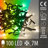 Vianočná led svetelná reťaz vonkajšia s časov...