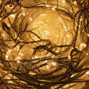 Vianočná led svetelná záclona na spájanie vonkajšia - programy - časovač + diaľkový ovládač - 300led - 12m teplá biela