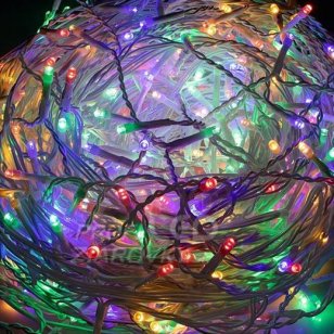 Vianočná led svetelná záclona na spájanie vonkajšia - programy - časovač + diaľkový ovládač - 500led - 20m multicolour